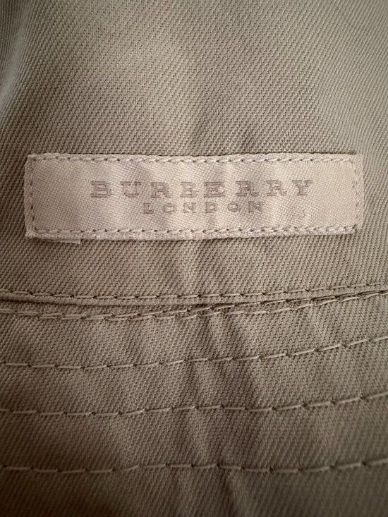 Authentic Vintage Burberry Reversible Gabardine Bucket Rain Hat